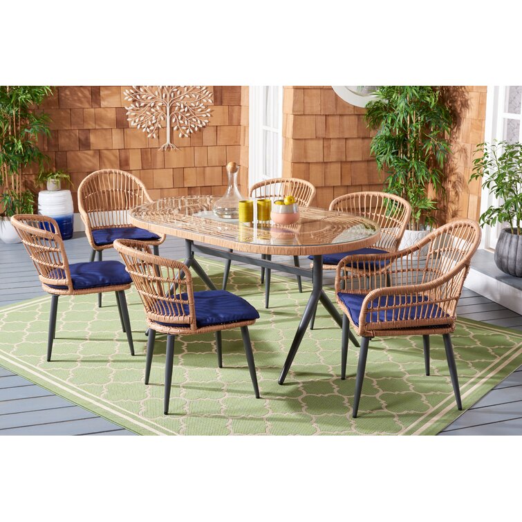 Navy outdoor dining cheap set